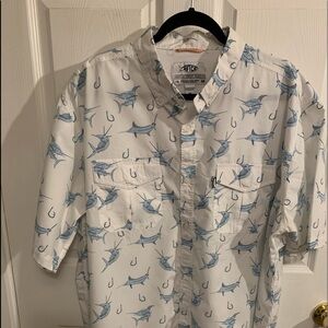 American Fishing Tackle Co. Nautical Fishing Short Sleeve Shirt